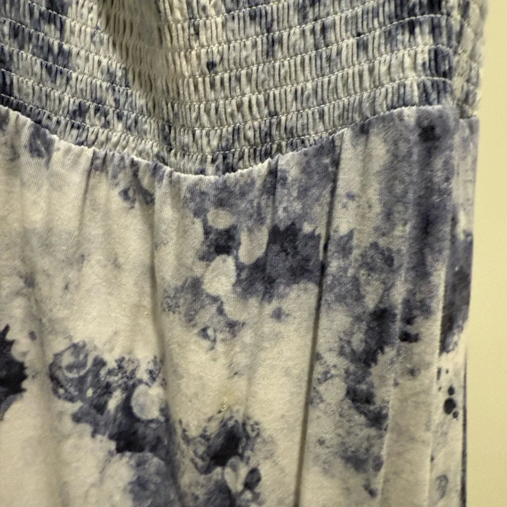 Soma Blue and White Tie-Dye Maxi Dress size XL - Picture 3 of 3